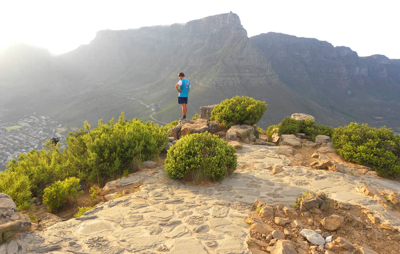 Views of Table mountain from Lion's head