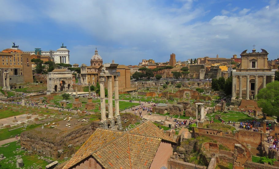 Views of Roman Forum from Palatine Hill, Rome