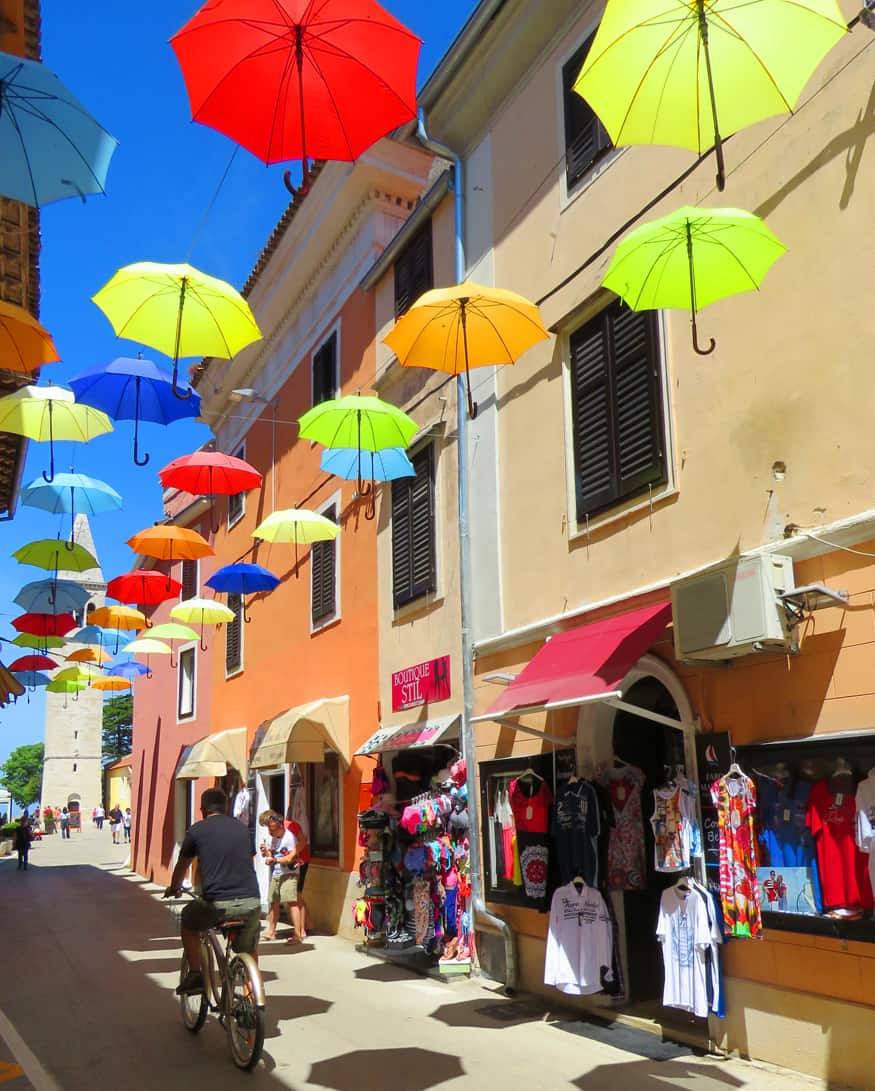 umbrellas in Novigrad Croatia