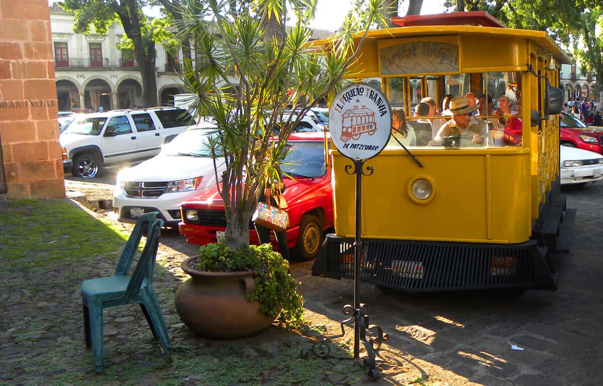 tourist train in Patzcuaro