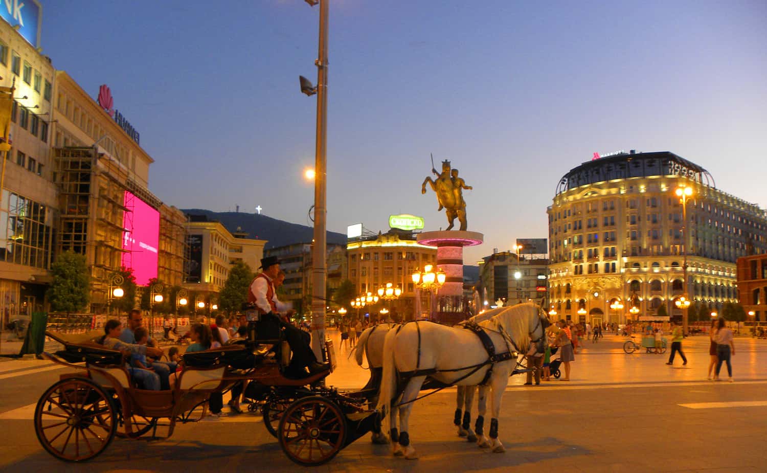 Skopje at night