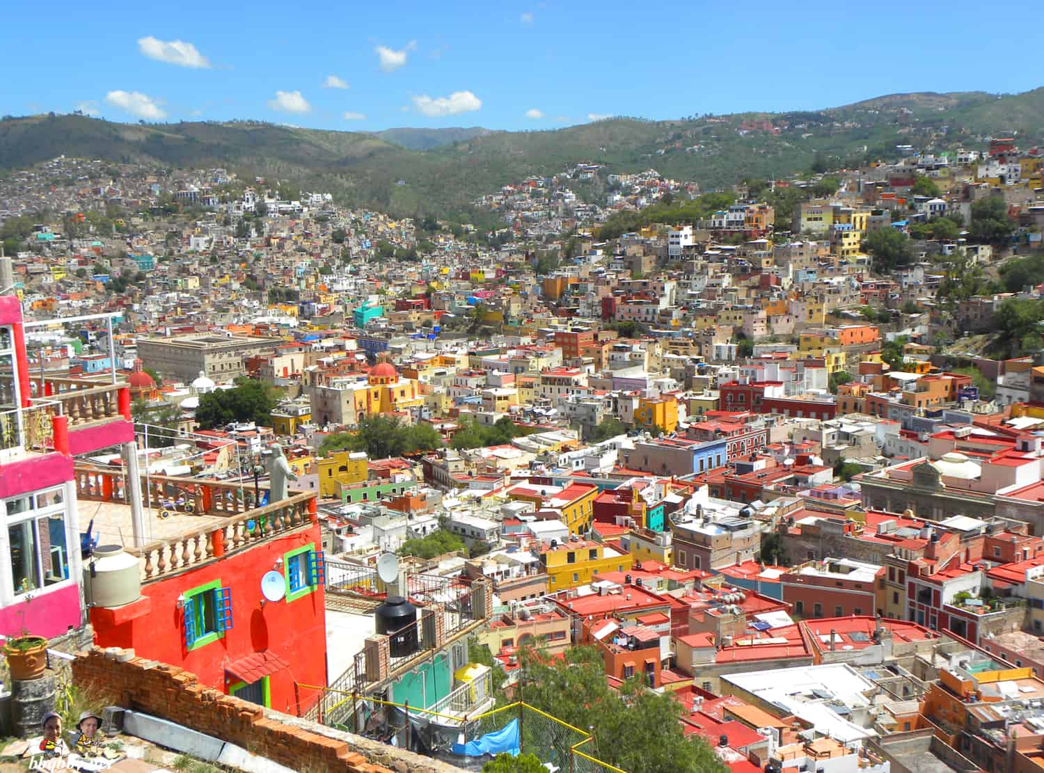 vistas de la colina de San-Miguel-sobre-Guanajuato-Mexico