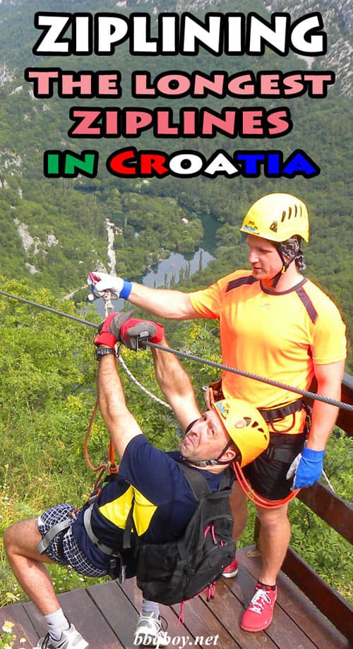 Ziplining in Omis, Croatia