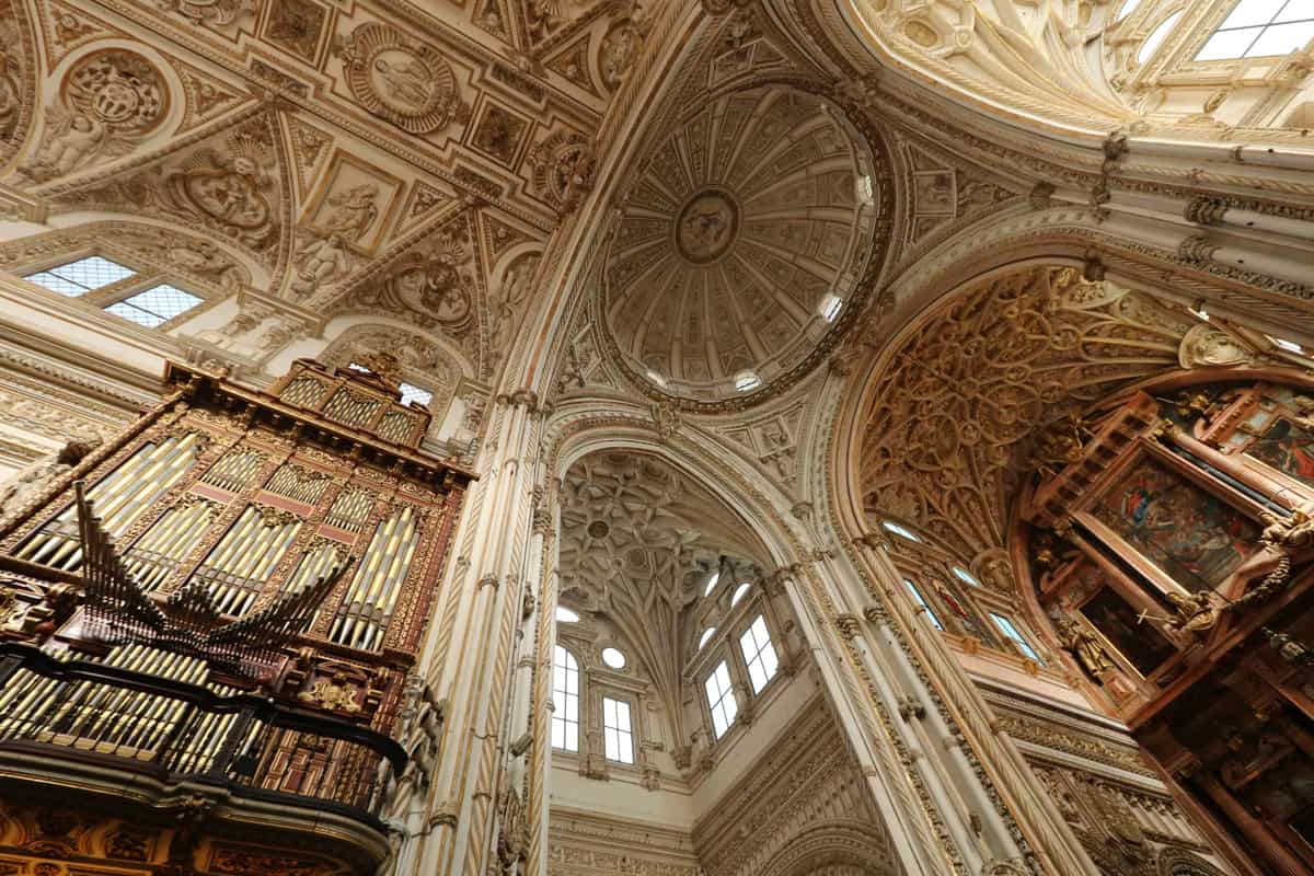 cathedral inside Mezquita cordoba spain