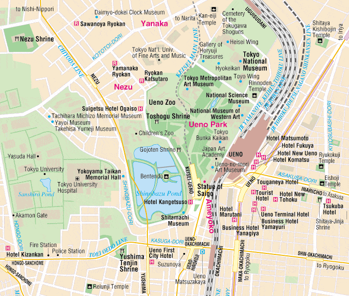 Asakusa and Ueno – why everyone should visit Northern Tokyo. Ueno map