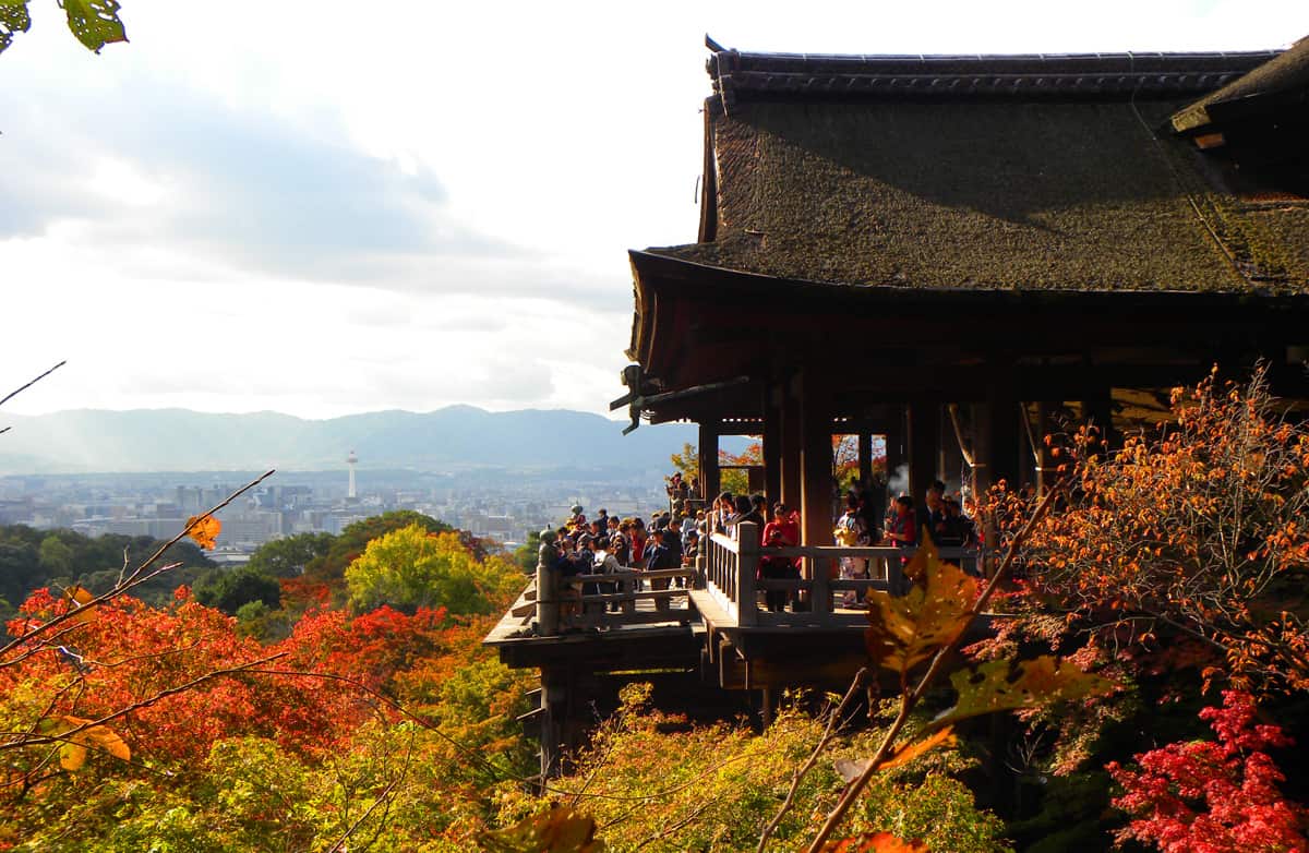 Kiyomizu-dera temple in the autumn, Kyoto, Japan