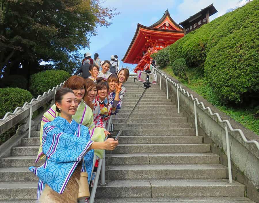 selfies in Japan. Our Favorite Photos from a year of travel