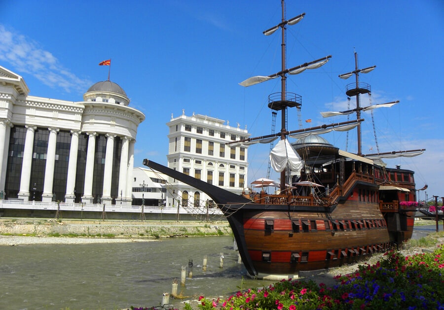 boat in Skopje, Macedonia