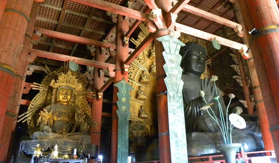 Todaiji Temple interior, Nara, Japan