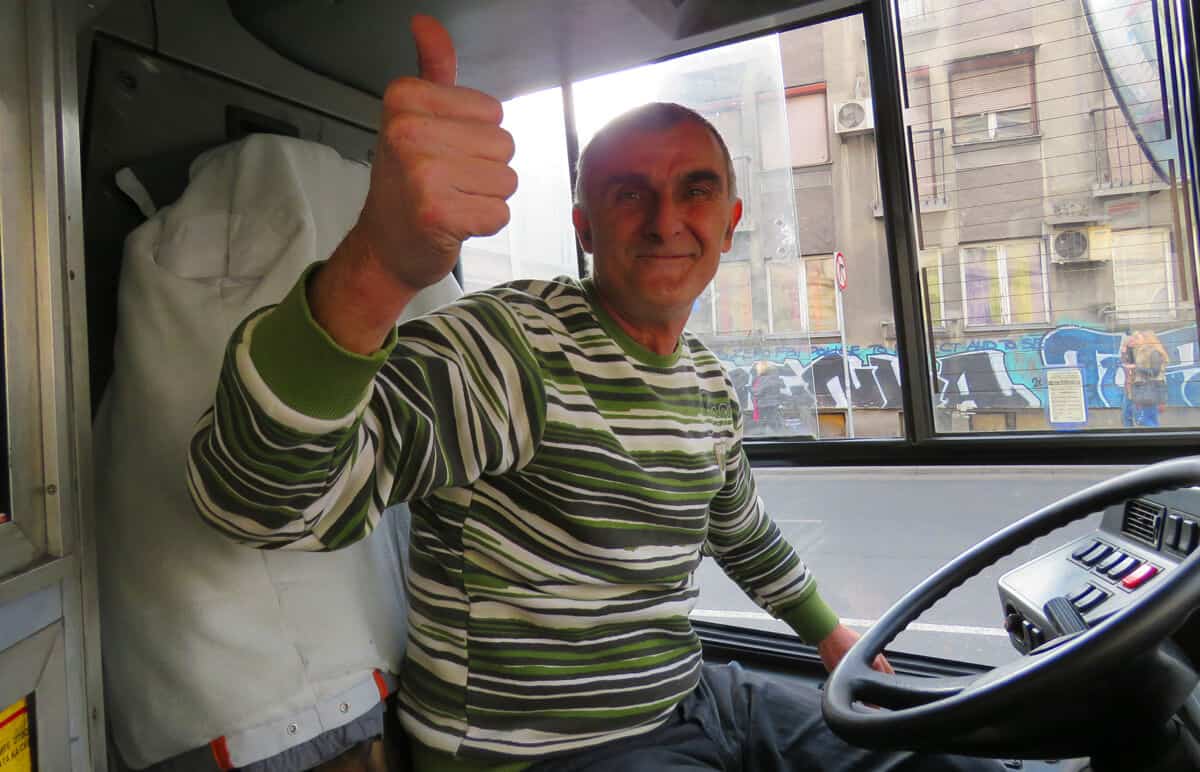 bus driver in Belgrade, Serbia