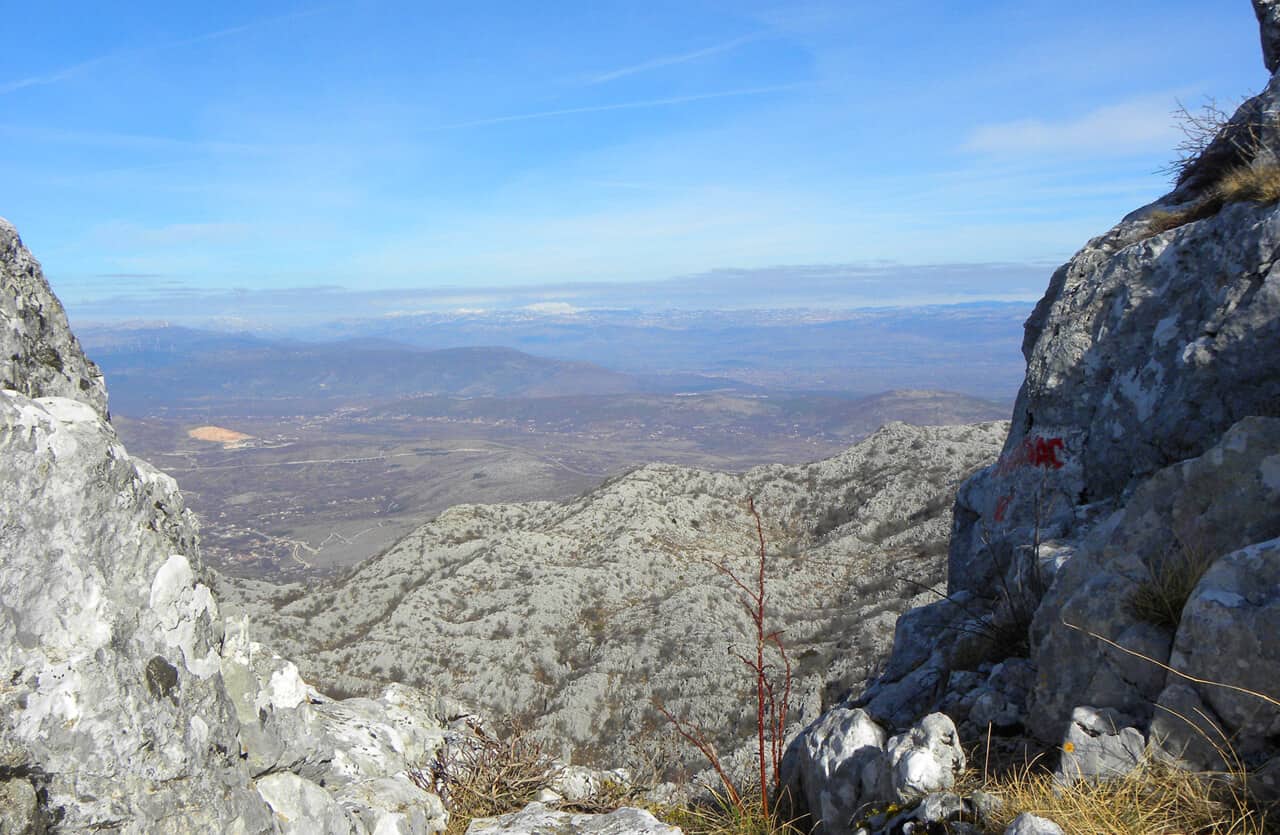 views of the croatian interior from Mosor Mountain