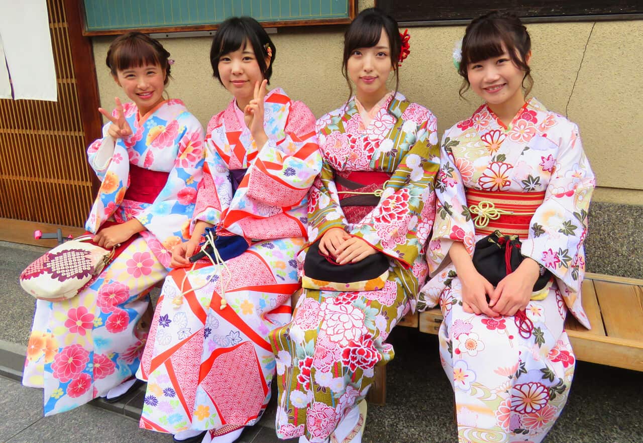 girls in Kimonos, Japan