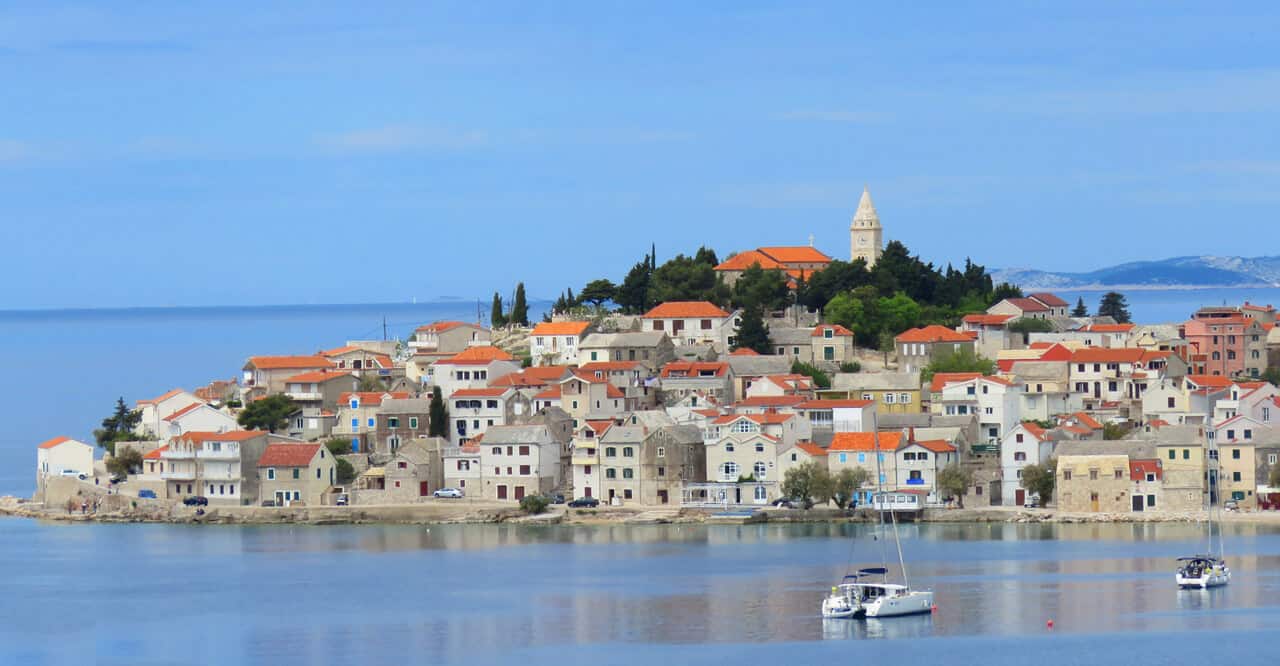 Visiting the really pretty town of Primošten