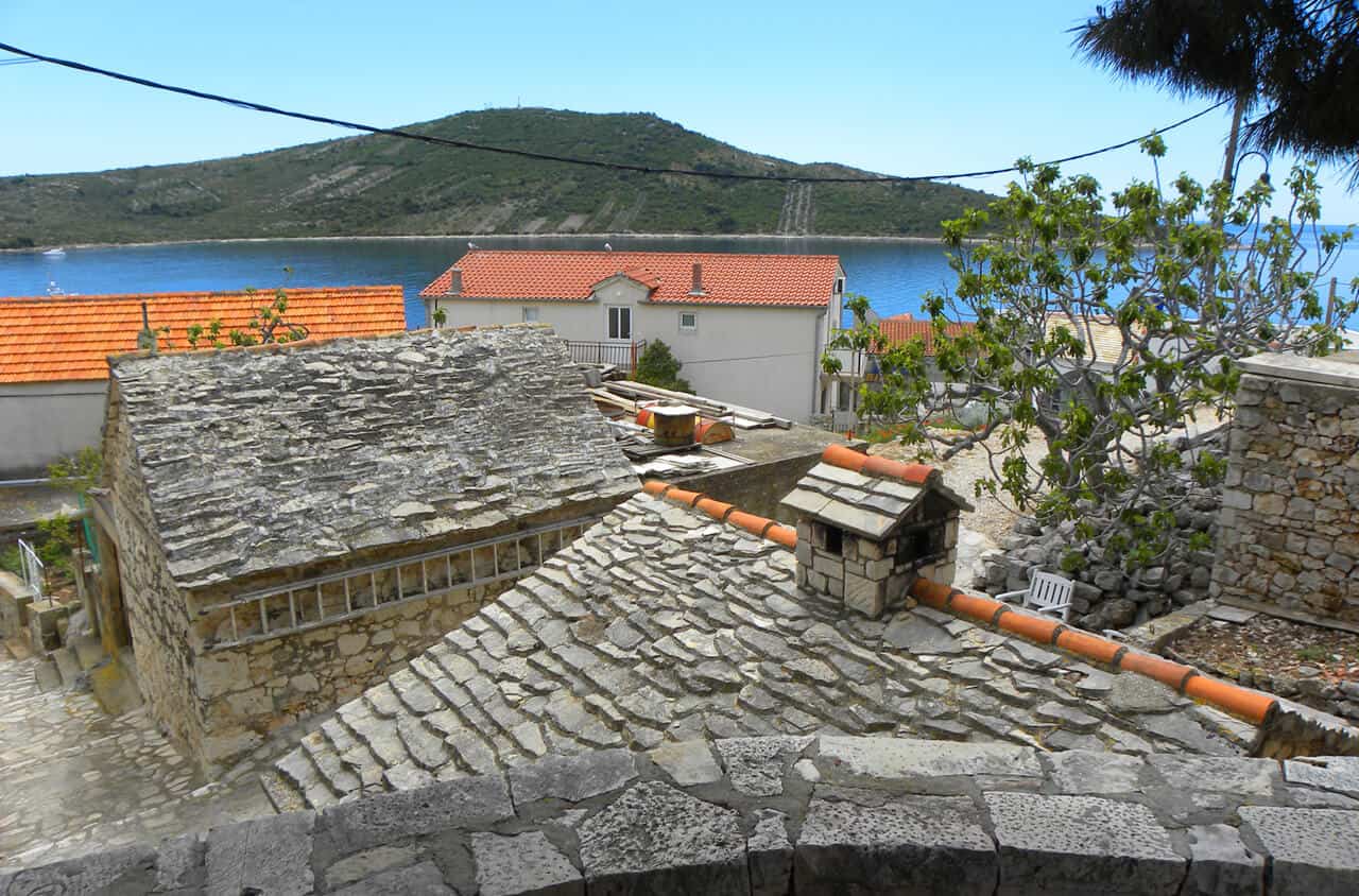 stone roofs, Primošten, Croatia