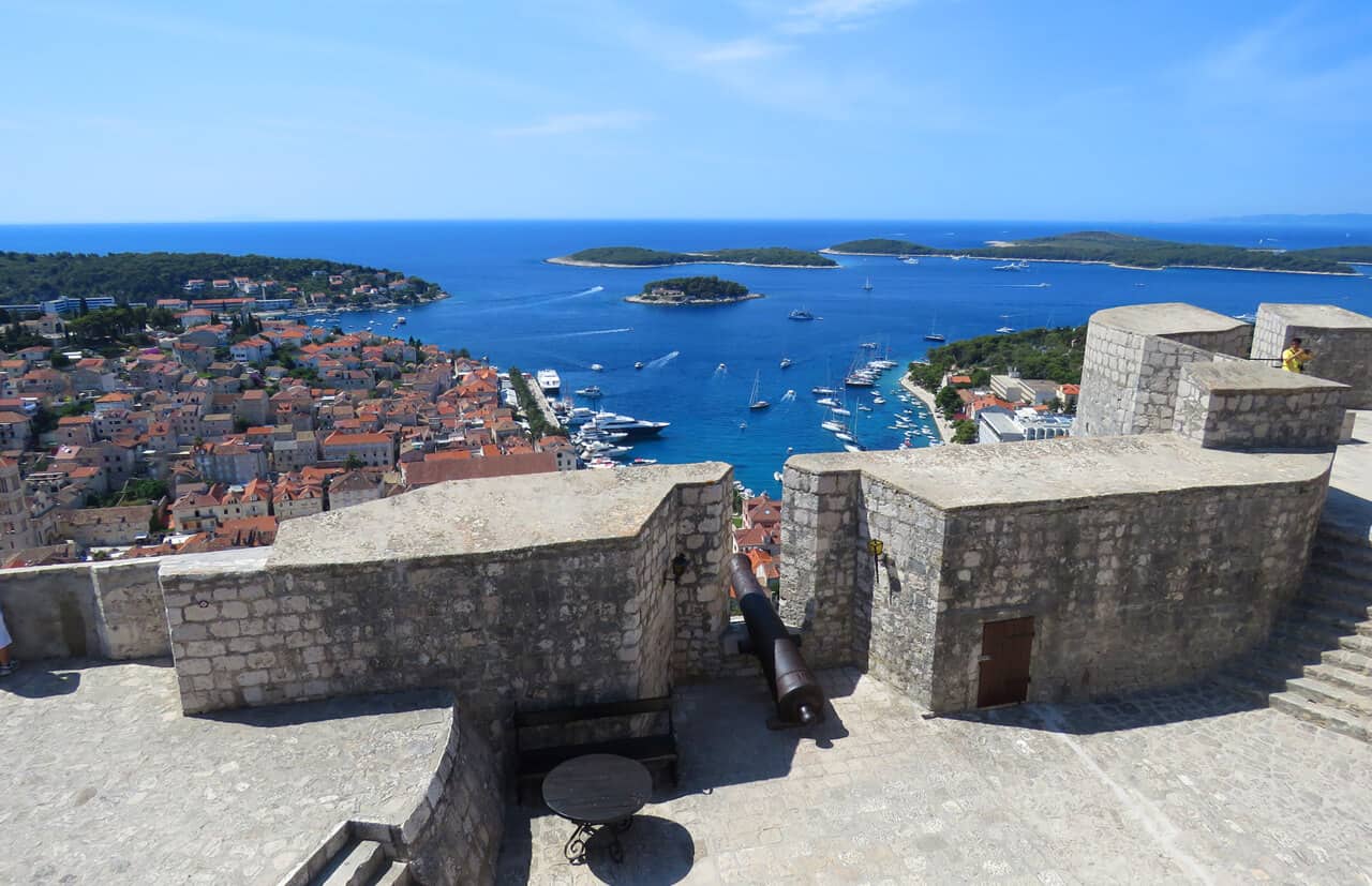 views from fortress in Hvar town, Croatia