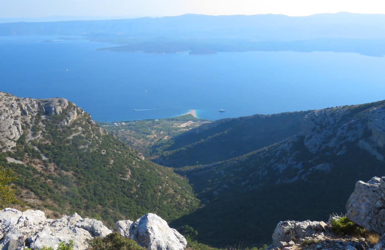 views of Zlatni rat from Vidova Gora