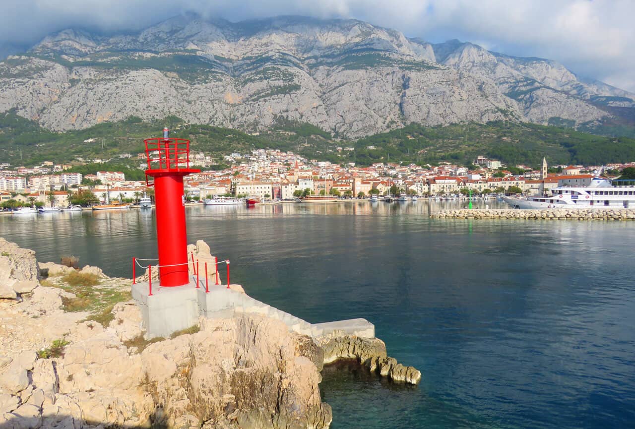 Views over the bay in Makarska, Croatia