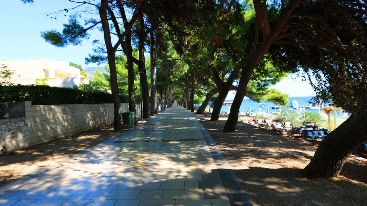 promenade in Brač Island, Croatia