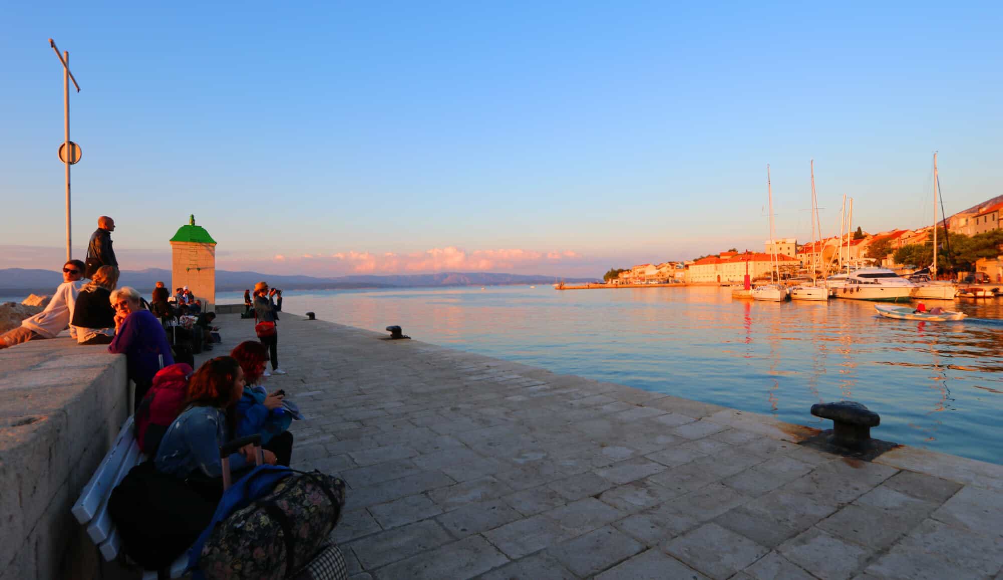 taking the ferry in Bol, Brac Island, Croatia