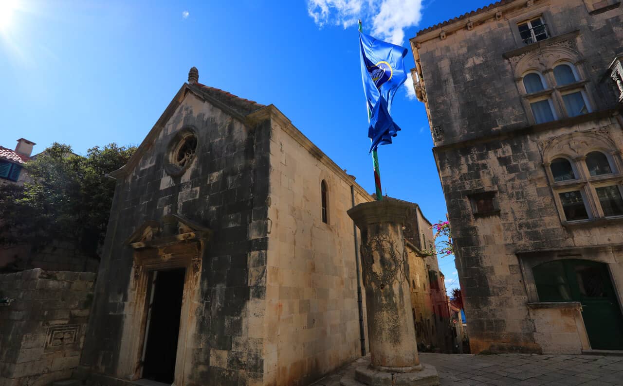 church on St. Mark’s Square, Korčula town