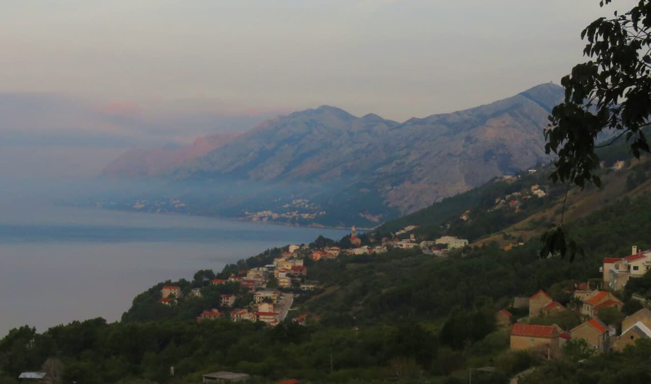 views along the Dalmatian coast between split and makarska