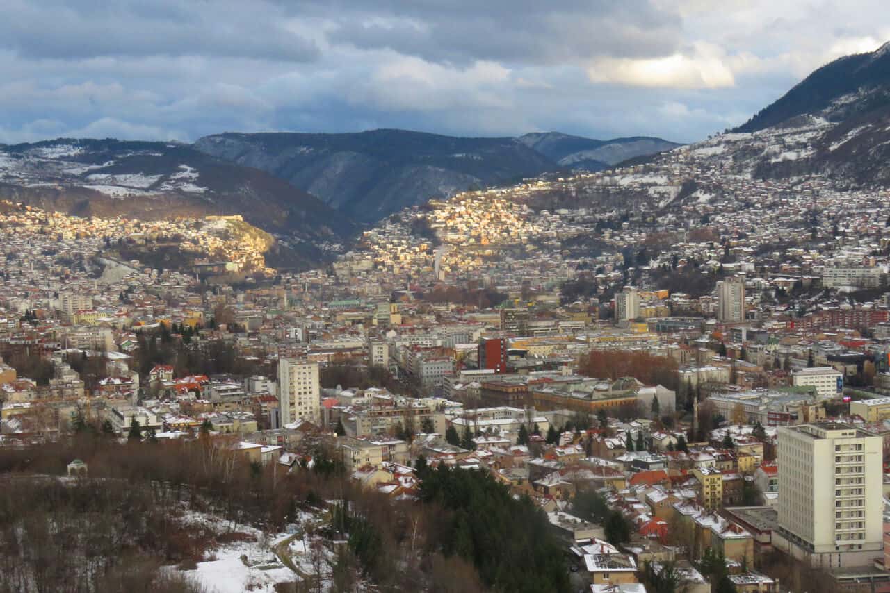 Views from the Avaz Twist tower, Sarajevo. How to spend a week in Sarajevo. 