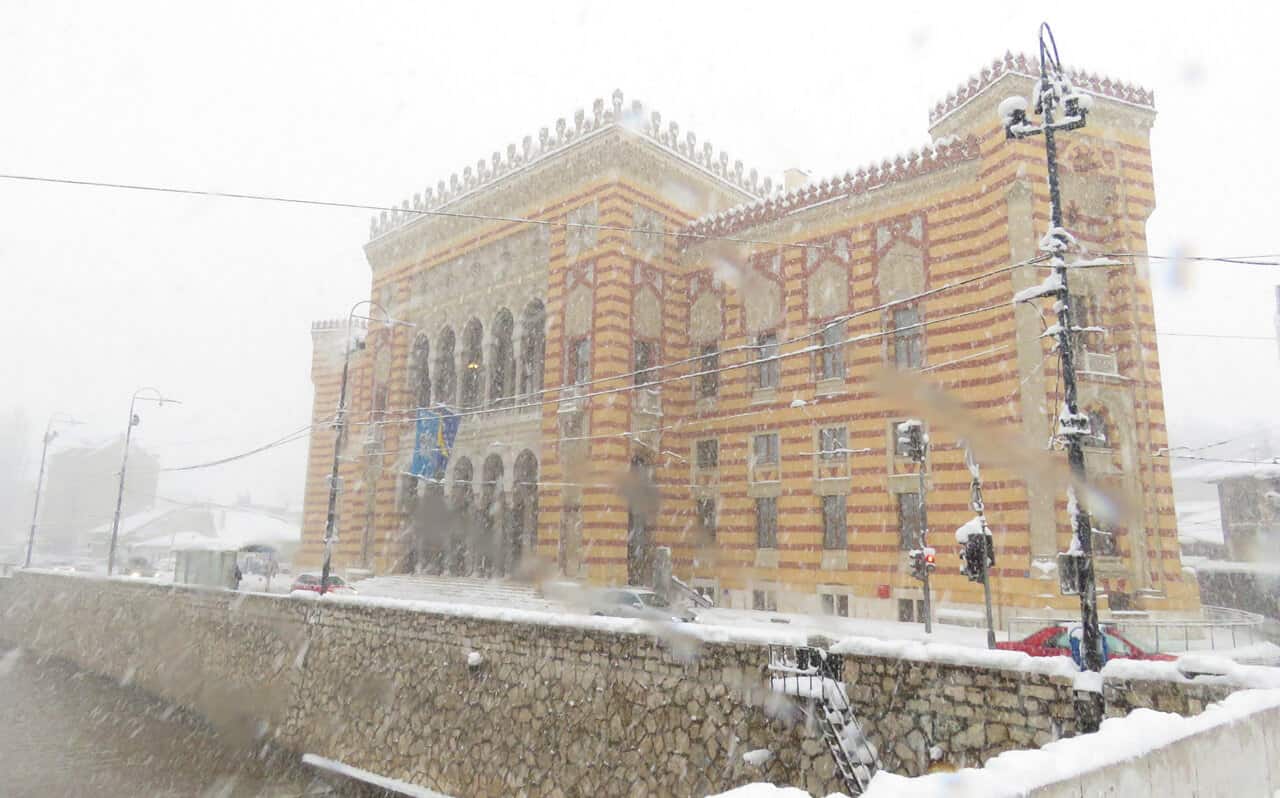 snow in Sarajevo