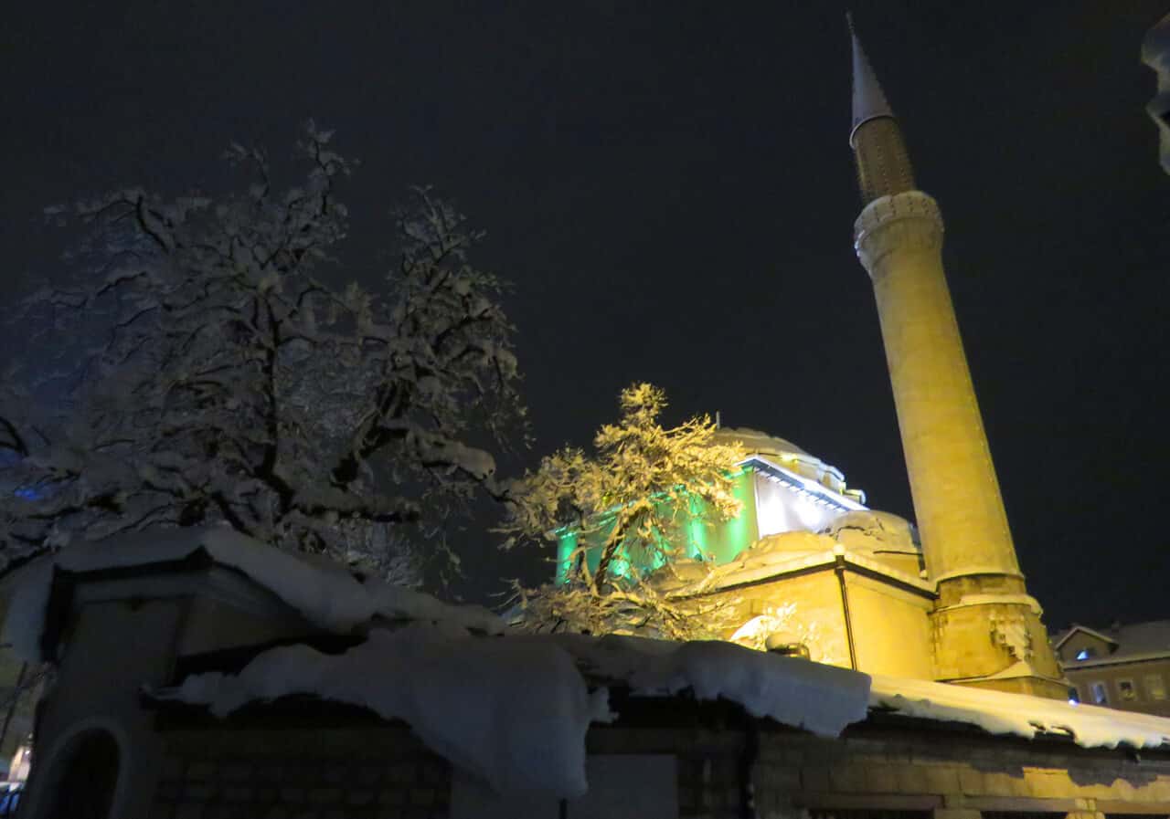 Sarajevo at night. How to spend a week in Sarajevo. 