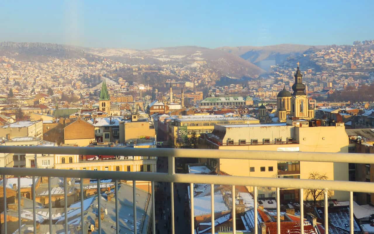 Hecco Deluxe Hotel views, Sarajevo. How to spend a week in Sarajevo. 