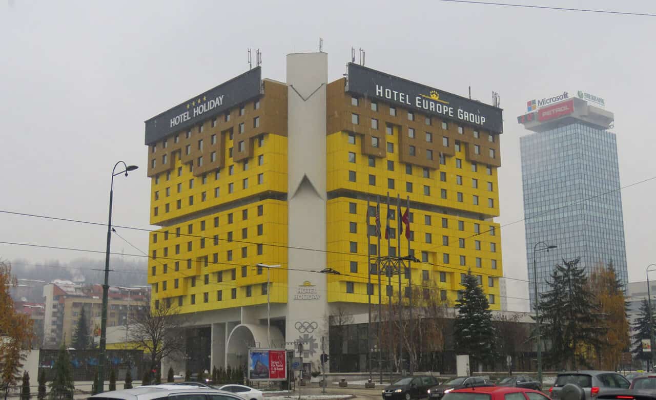 old holiday Inn on Sniper alley, Sarajevo. How to spend a week in Sarajevo. 