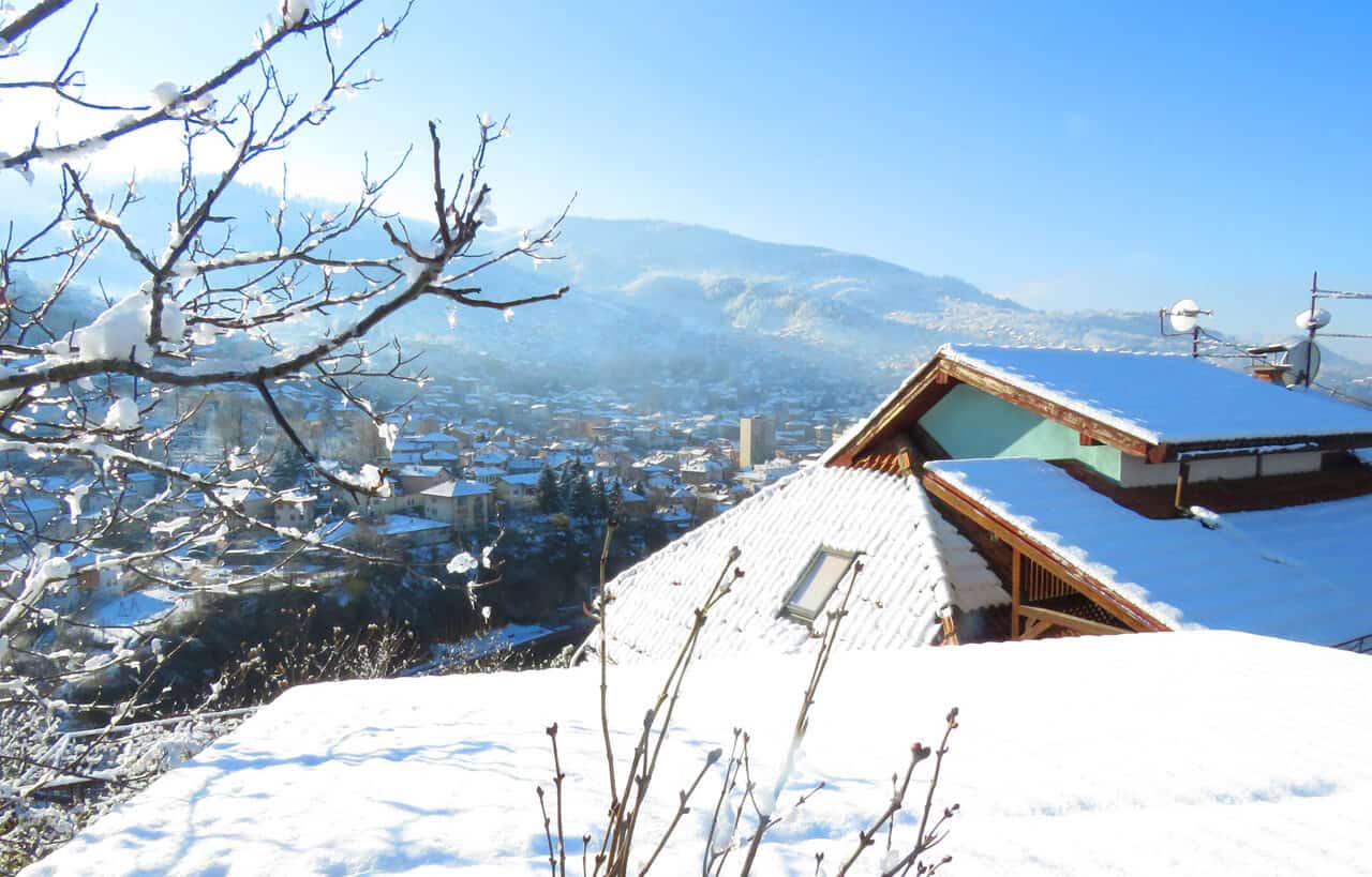 snow in Sarajevo. 