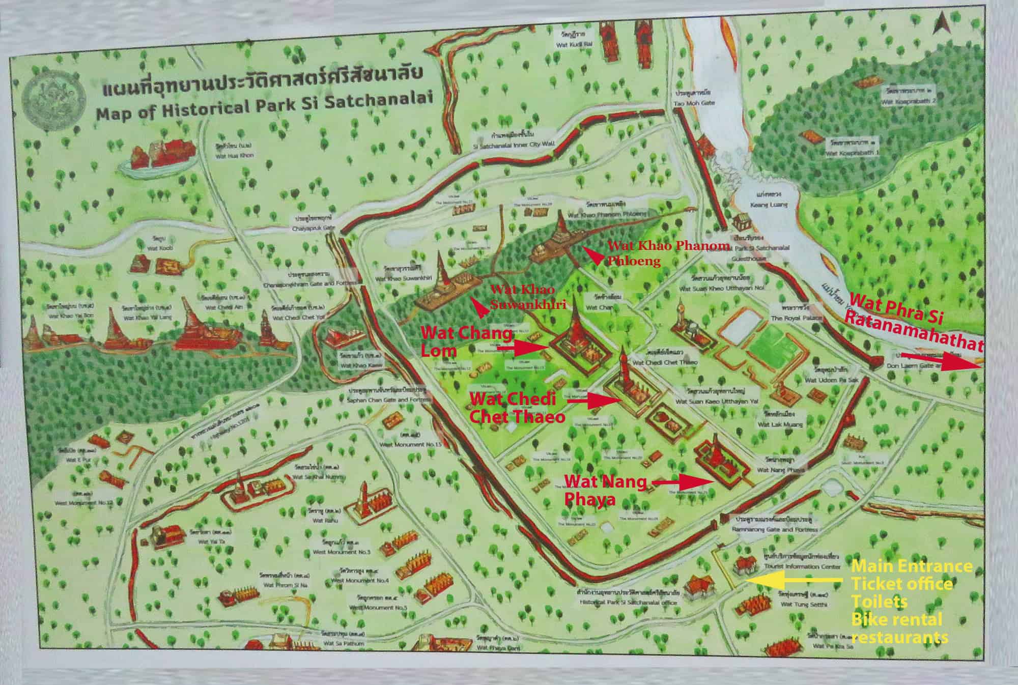 Why you should visit Si Satchanalai Historical Park. Map