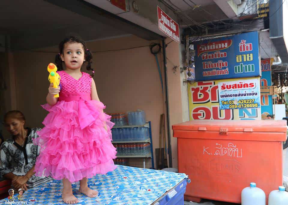 girl with water gun, Songkran in Pattaya