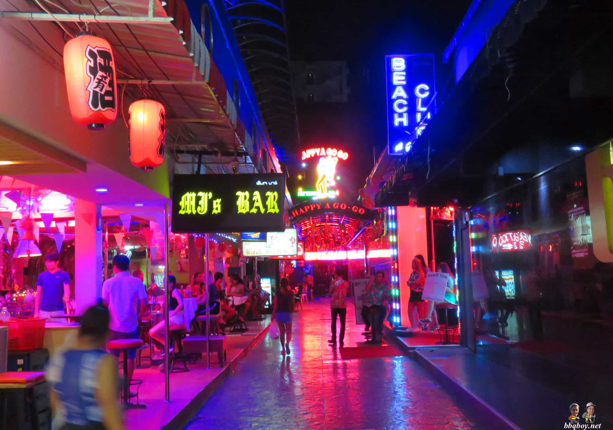 alleys off Walking Street in Pattaya Thailand