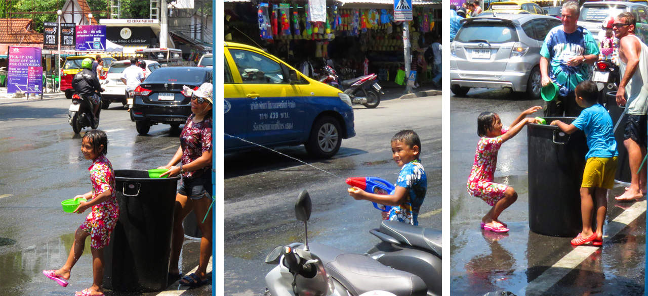 kids celebrating Songkran, Pattaya