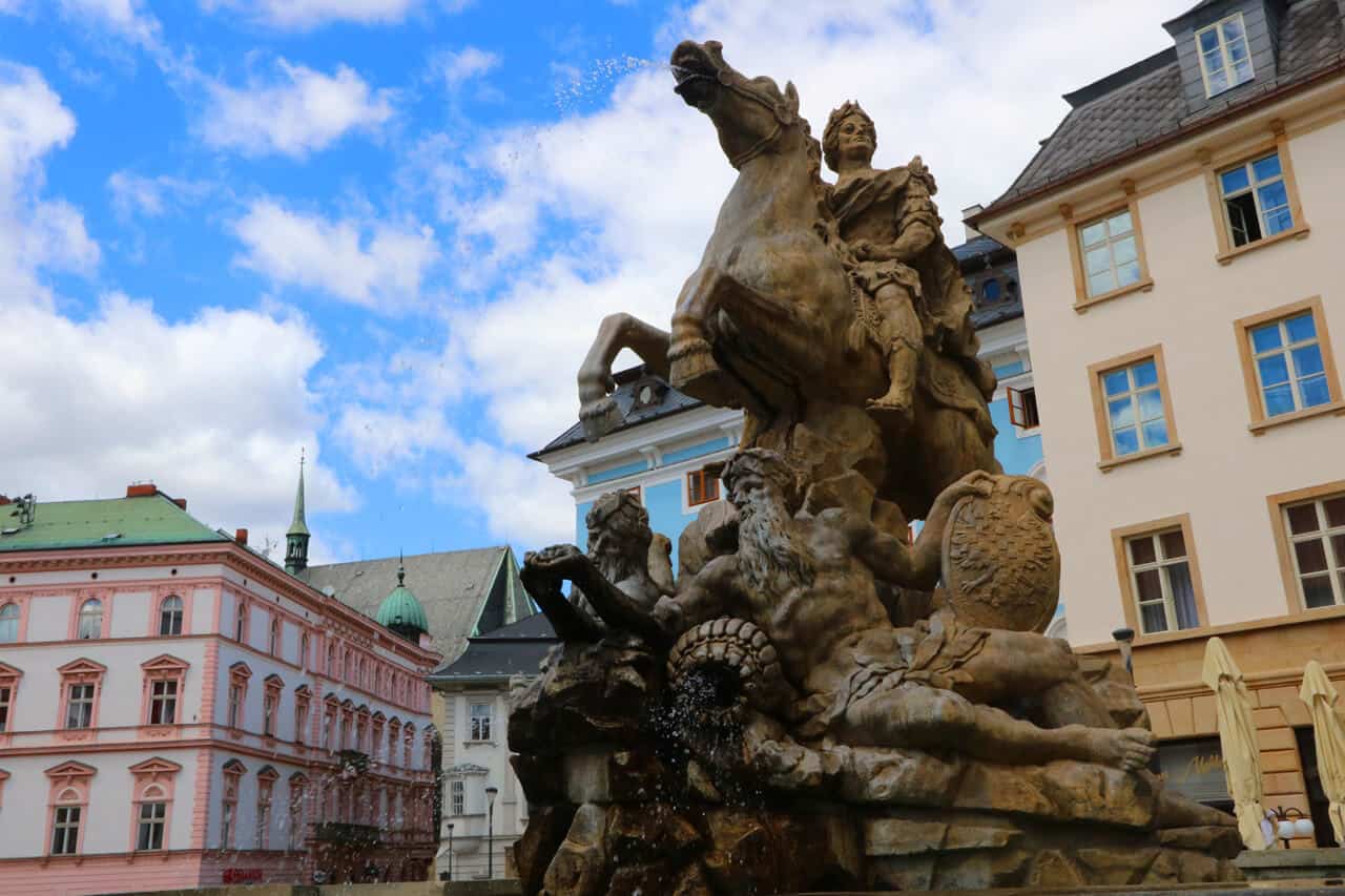 Hercules fountain. Horní náměstí, Olomouc