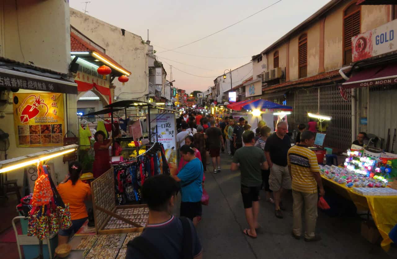 night market in Malacca (Melaka), Malaysia