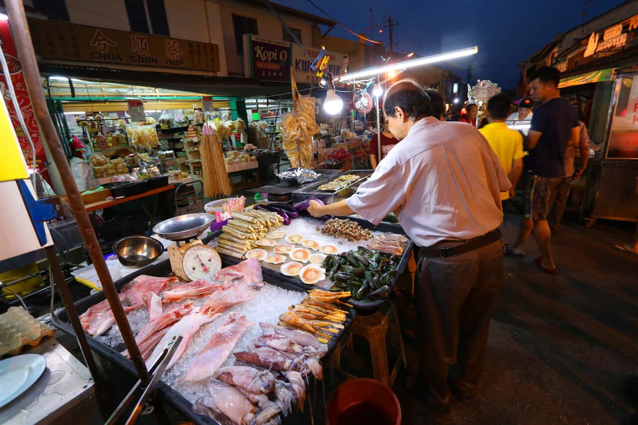 weekend night market in Malacca (Melaka), Malaysia