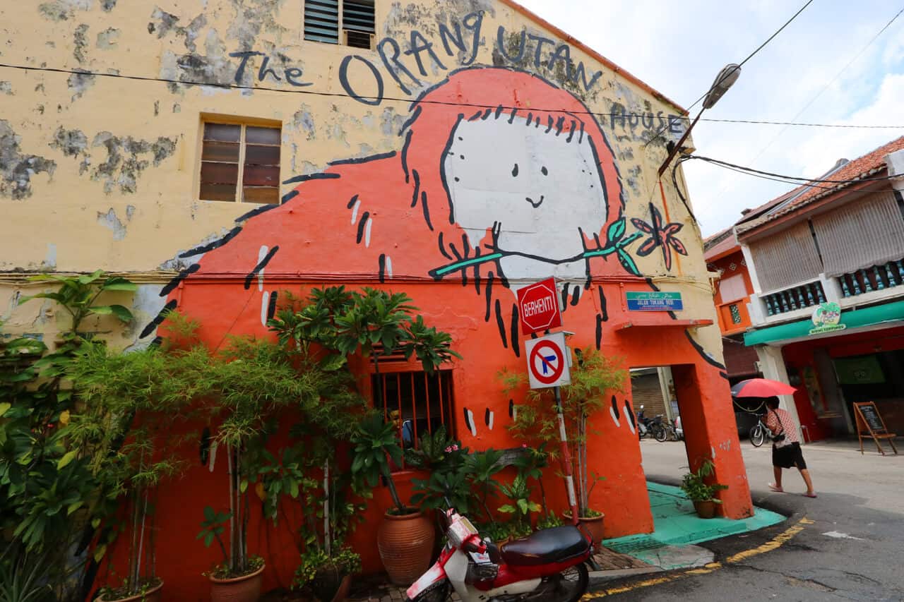 Orangutan street art, Malacca, Melaka