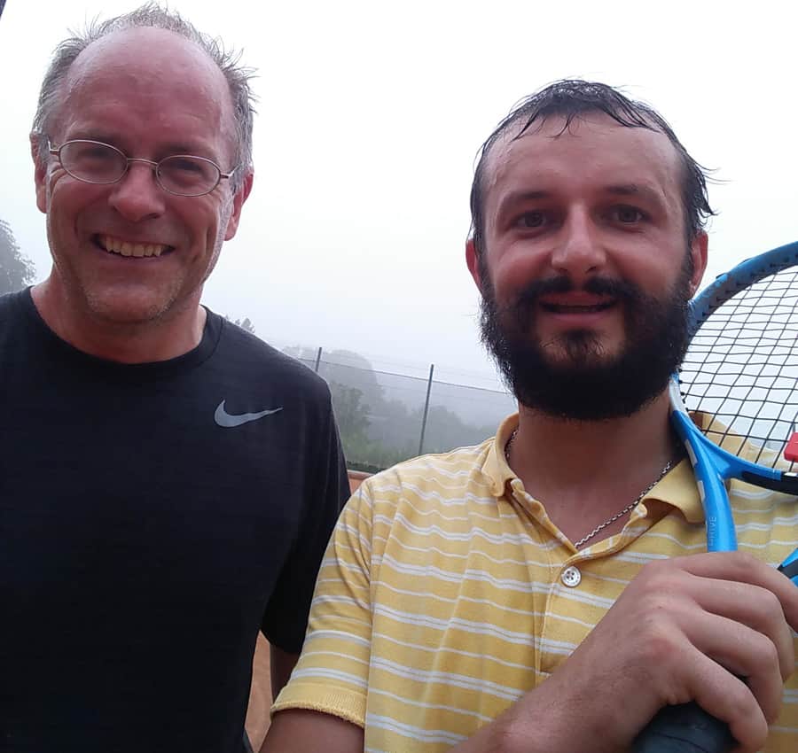 playing tennis in Lviv