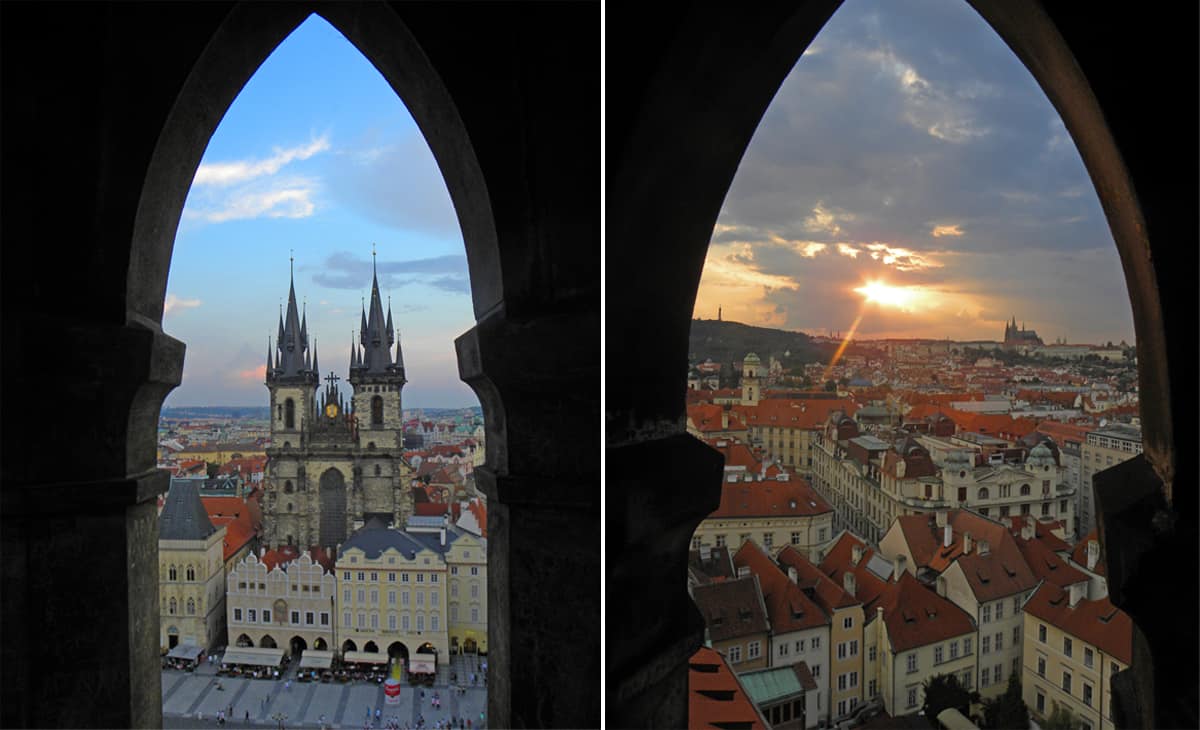 views from the Old Town Hall tower, Prague