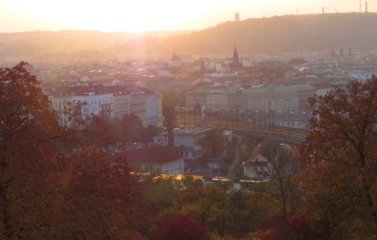 Vitkov Hill, views of Prague