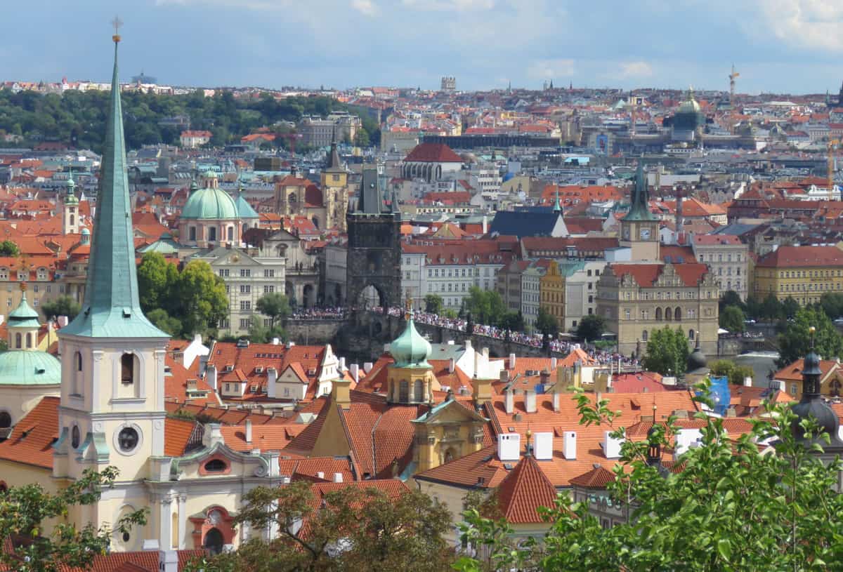 views from the Gardens of Prague Castle