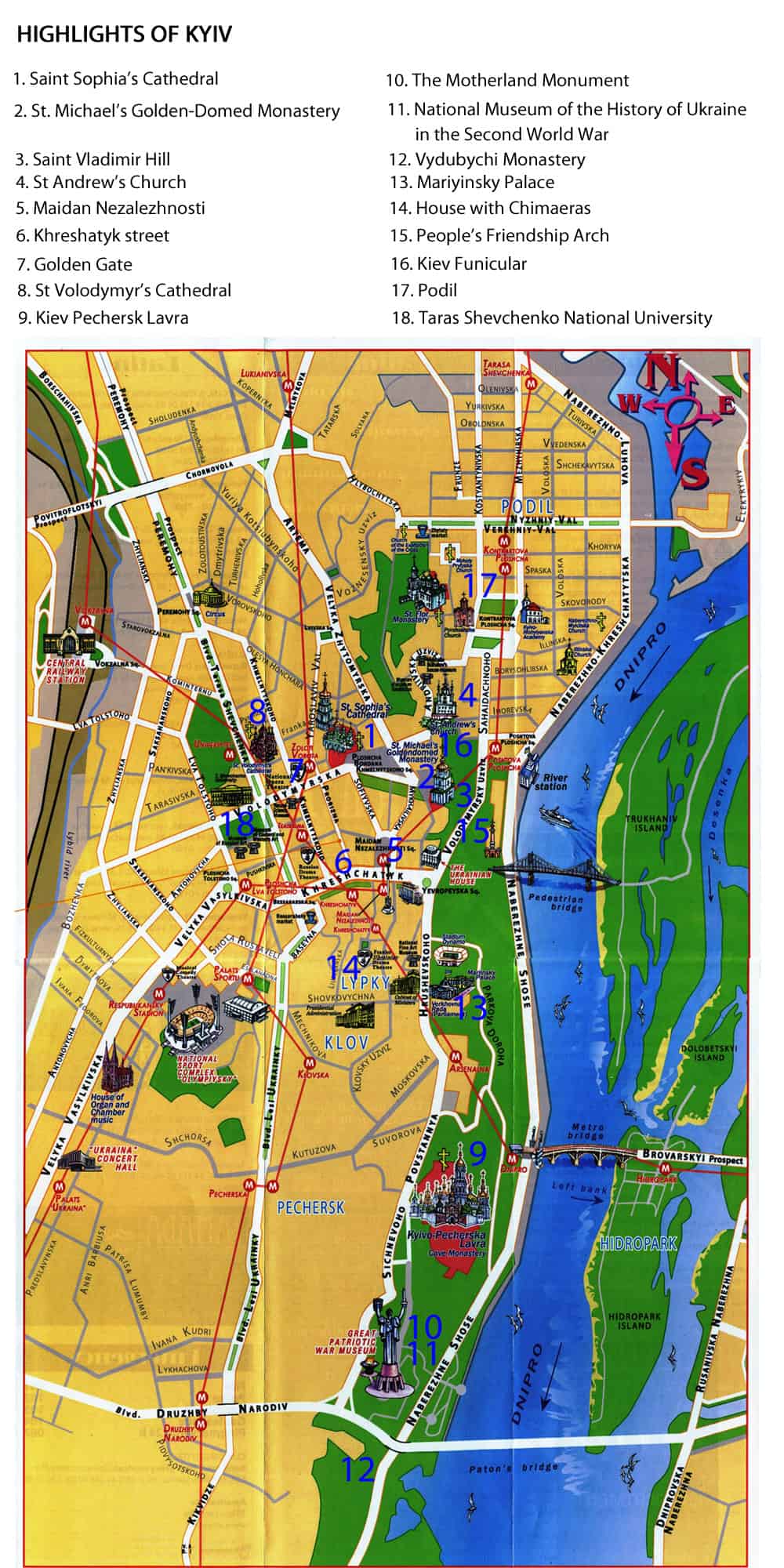 What to See and Do in Kiev (Kyiv) Ukraine. Map