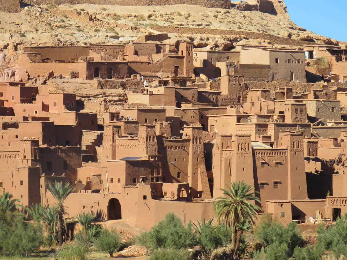 mud buildings in Ait Benhaddou, Morocco