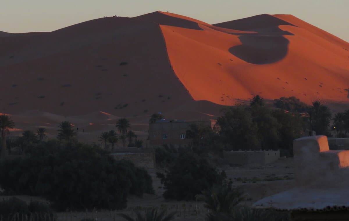 sunset in Merzouga