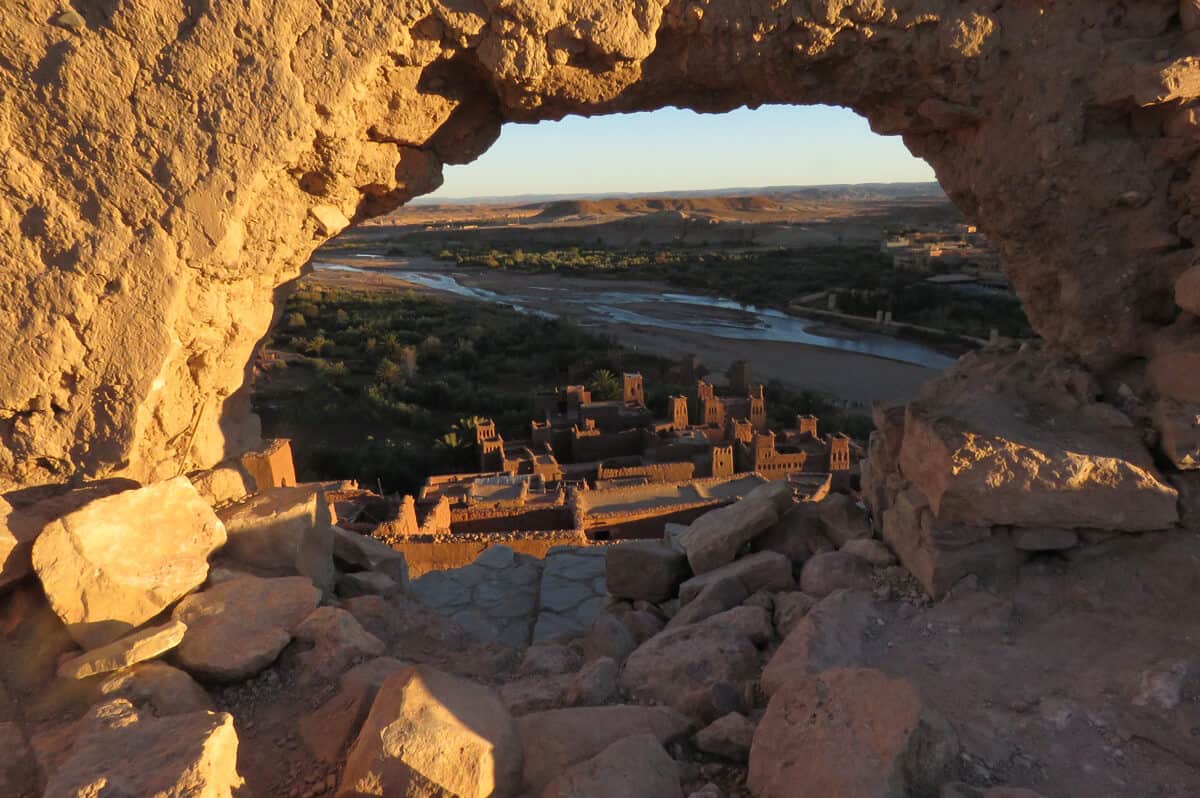 view in Ait Benhaddou, Morocco