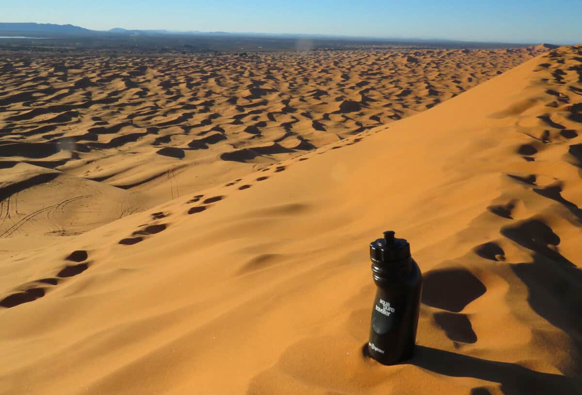 water purifier in the desert in Merzouga, Morocco