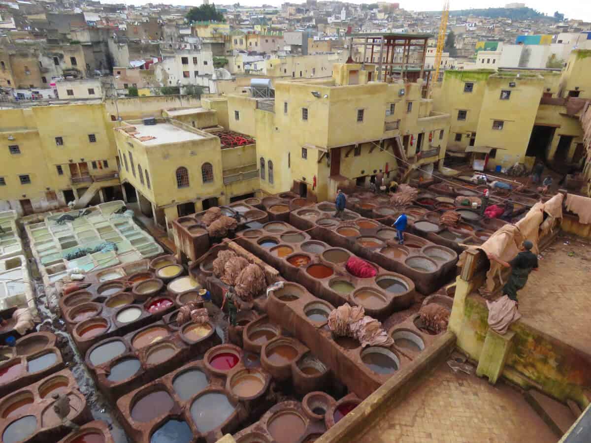 Tanneries in Fez. Fez or Marrakech? Which to Visit?