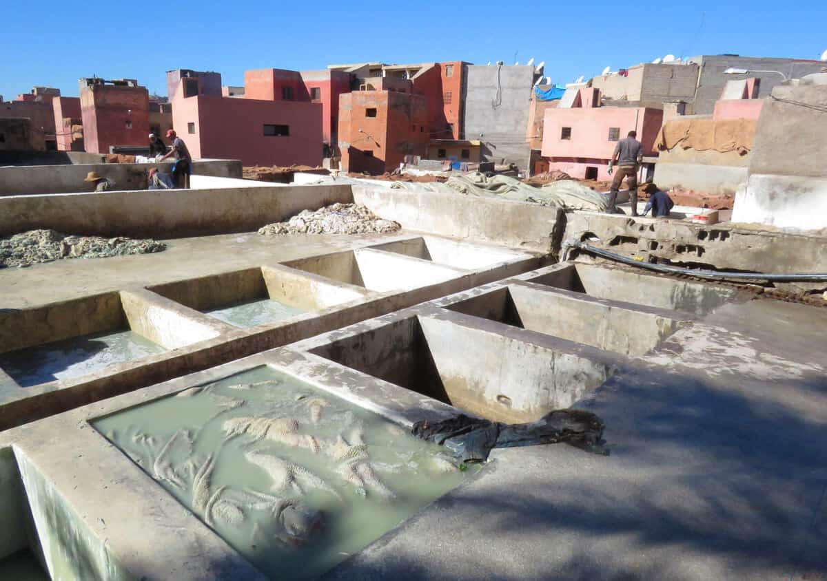 Tanneries in Marrakech, Morocco. AVOID.